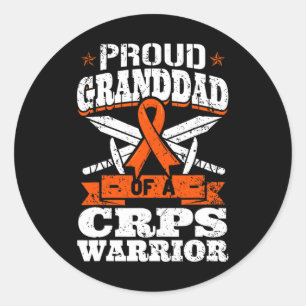 Pegatina Redonda Orgulloso Abuelo De Rsd, Guerrero Del Crps