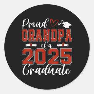 Pegatina Redonda Orgulloso Abuelo De Un Grado Superior De Graduado