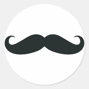 Pegatina Redonda Orgulloso de mi dolor....Mustache