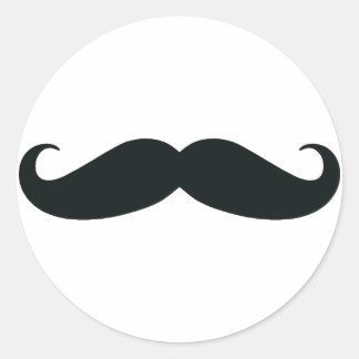 Pegatina Redonda Orgulloso de mi dolor....Mustache