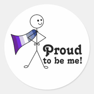 Pegatina Redonda Orgulloso de ser mi superhéroe del Orgullo Lesbian