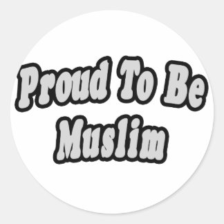Pegatina Redonda Orgulloso de ser musulmán