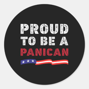 Pegatina Redonda Orgulloso de ser un Trump panicano no es una diver