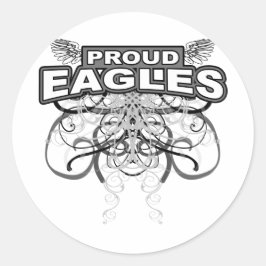 Pegatina Redonda Orgulloso Eagles