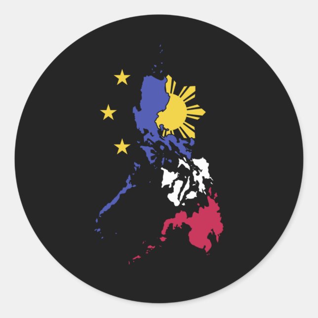 Pegatina Redonda Orgulloso Filipinas Filipino Pinoy (Anverso)