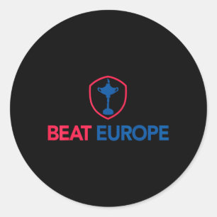 Pegatina Redonda Orgulloso golfista del Torneo de Golf Beat Europe