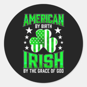 Pegatina Redonda Orgulloso irlandés divertido día de San Patricio v