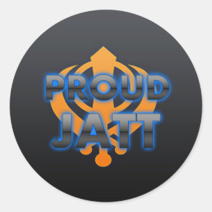 Pegatina Redonda Orgulloso Jatt, orgullo de Jatt
