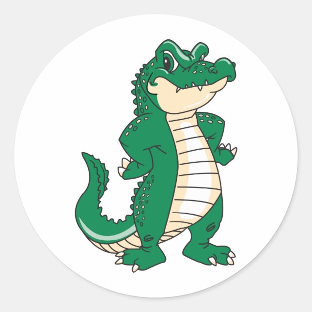 Pegatina Redonda Orgulloso lagarto (Anverso)