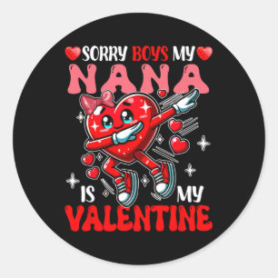 Pegatina Redonda Orgulloso mi Nana es mi corazón de dabbing del día