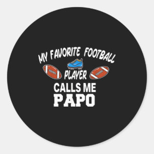 Pegatina Redonda Orgulloso Papá de Fútbol Divertido Fan Srts Famili
