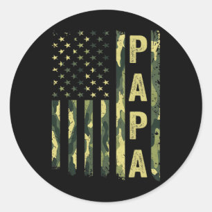 Pegatina Redonda Orgulloso papá Funny Padres Día Papá Estados Unido