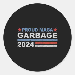 Pegatina Redonda Orgulloso partidario de Trump