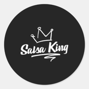 Pegatina Redonda Orgulloso Salsa Dance King Gift Para Salsa Lover M