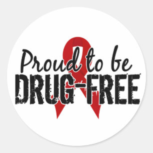 Pegatina Redonda Orgulloso ser droga libere