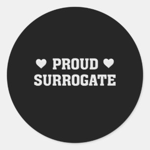 Pegatina Redonda Orgulloso Surrogante Adorable Amor