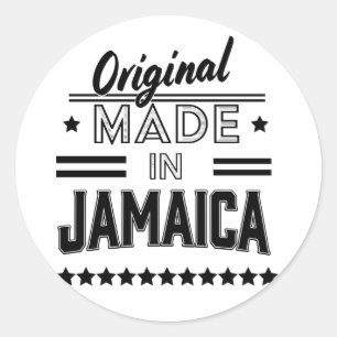 Pegatina Redonda Original hecho en Jamaica