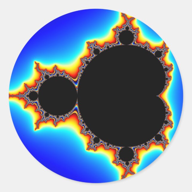 Pegatina Redonda Original Mandelbrot Set 03 - Fractal (Anverso)