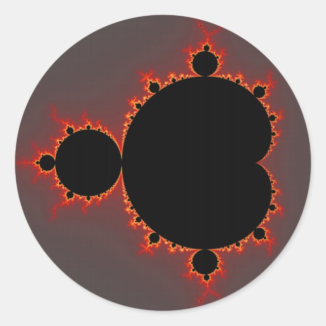 Pegatina Redonda Original Mandelbrot Set - Fractal (Anverso)
