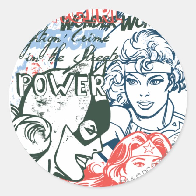 Pegatina Redonda Originales DC - Espaciado (Anverso)