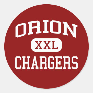 Pegatina Redonda Orion - Chargers - High School - Orion Illinois
