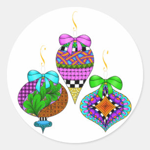 Pegatina Redonda Ornament Twist