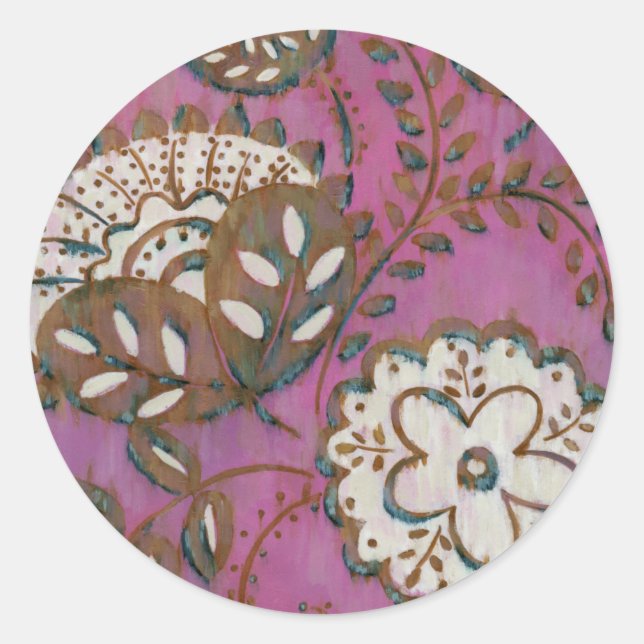 Pegatina Redonda Ornamento radiante I (Anverso)