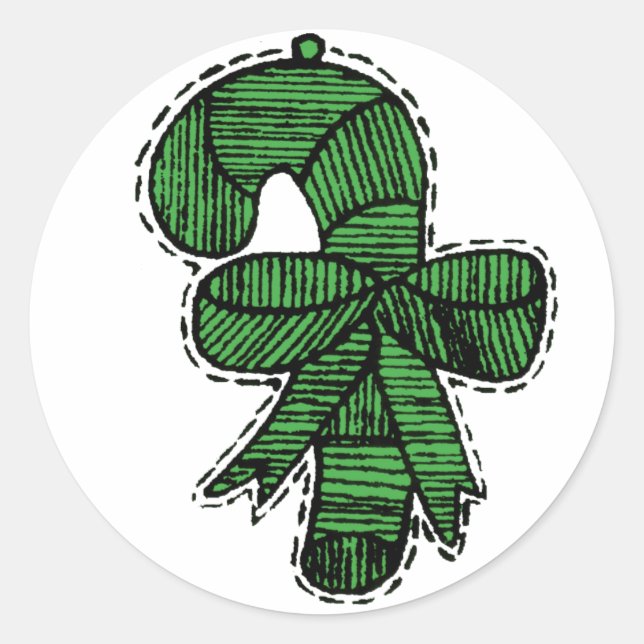 Pegatina Redonda Ornamentos de época (Anverso)