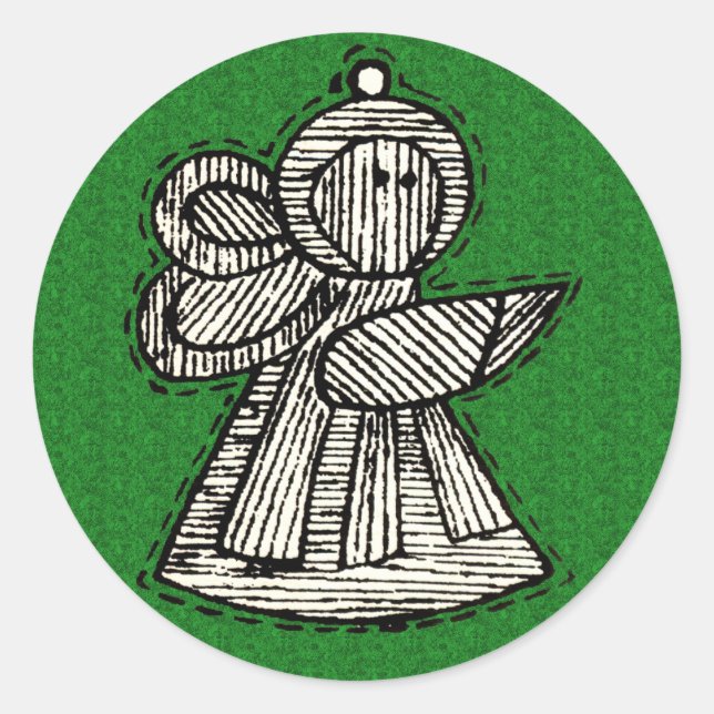 Pegatina Redonda Ornamentos de época (Anverso)