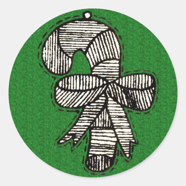 Pegatina Redonda Ornamentos de época (Anverso)