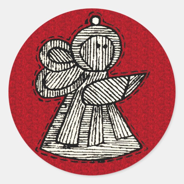 Pegatina Redonda Ornamentos de época (Anverso)