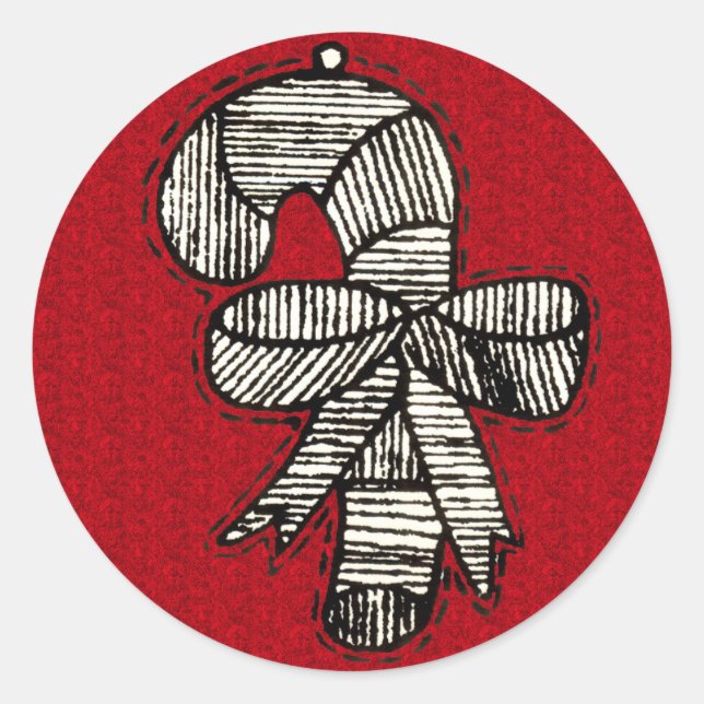 Pegatina Redonda Ornamentos de época (Anverso)