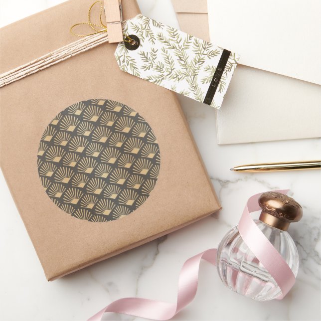 Pegatina Redonda Ornamentos de lujo 24 (Regalar)