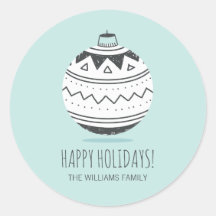 Ornamentos de Navidad Pegatinas de vacaciones