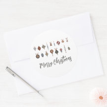 Ornamentos Vintage Merry Christmas