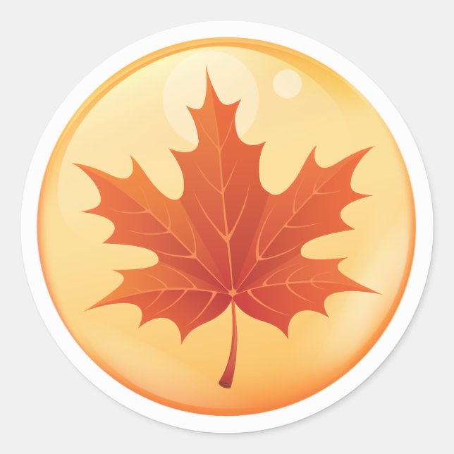 Pegatina Redonda Ornate Canadian (Anverso)