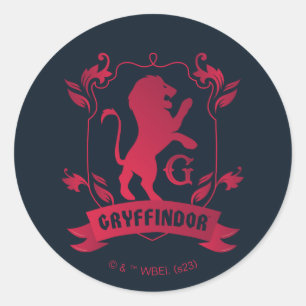 Pegatina Redonda Ornate GRYFFINDOR™ House Escudo