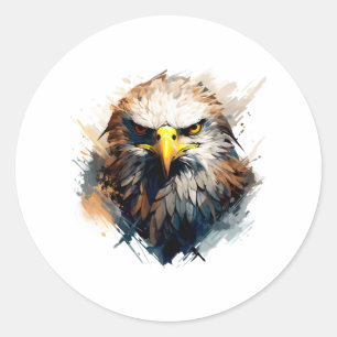 Pegatina Redonda Ornitólogo de la Naturaleza del Falconer Hunter Ea