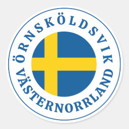 Pegatina Redonda ÖRNSKÖLDSVIK VÄSTERNORRLAND Suecia