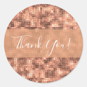 Pegatina Redonda Oro Brillante Lujo Brillo Femenino Lentejuelas Fie