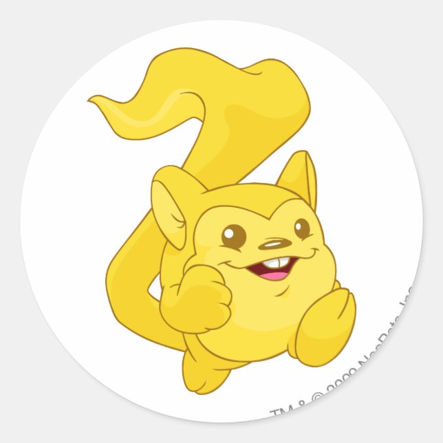 Pegatina Redonda Oro de Meerca (Anverso)