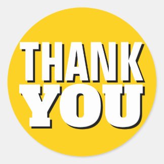 Pegatina Redonda Oro Gracias
