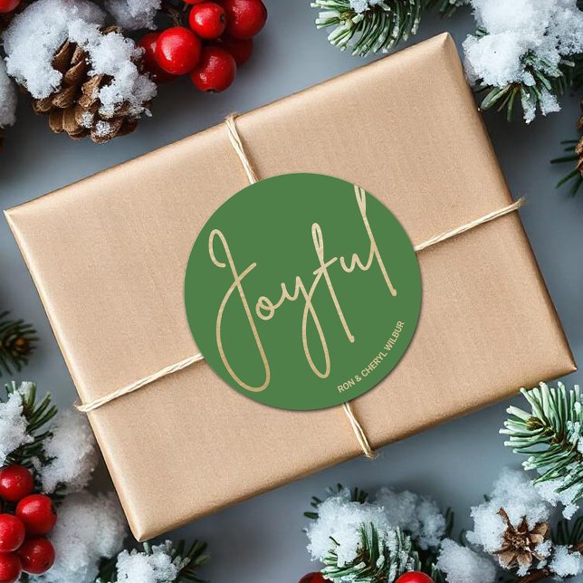 Pegatina Redonda Oro JOYFUENTE en Navidades verdes (Subido por el creador)