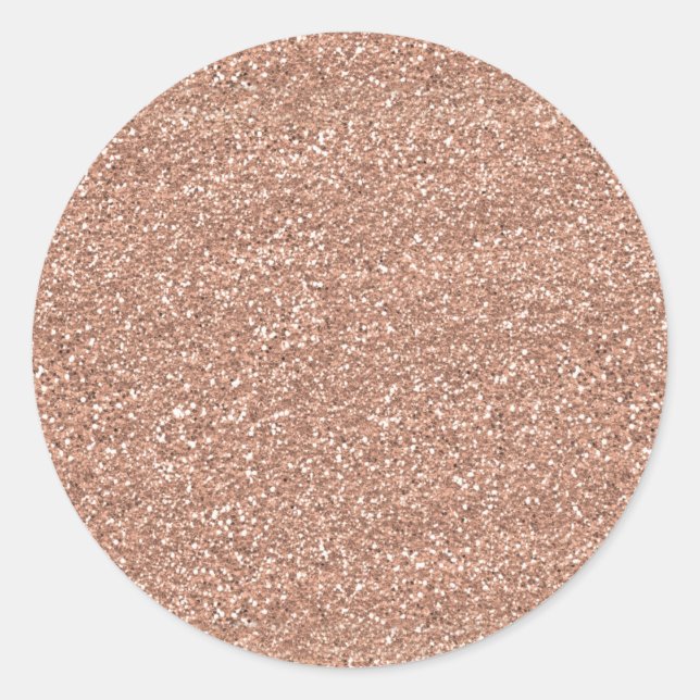 Pegatina Redonda Oro Rosa (Anverso)