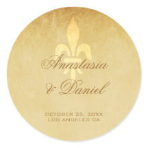 Oro vintage de luxe boda francés fleur de lis