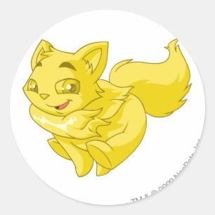 Pegatina Redonda Oro Wocky