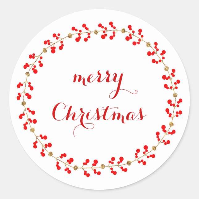 Pegatina Redonda Oro y corona roja (Anverso)