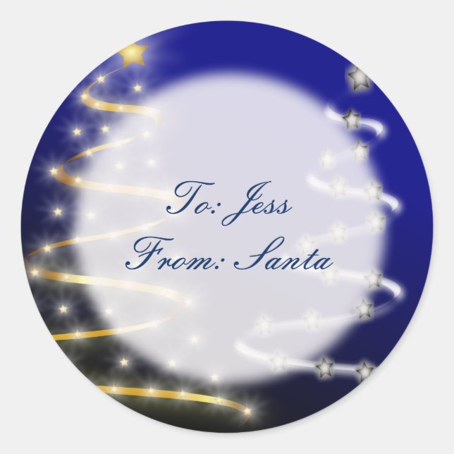 Pegatina Redonda Oro y plata (Anverso)