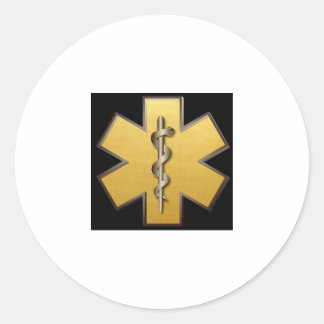 Pegatina Redonda oro y plata