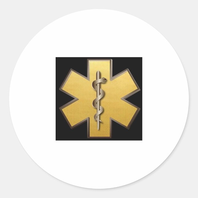 Pegatina Redonda oro y plata (Anverso)